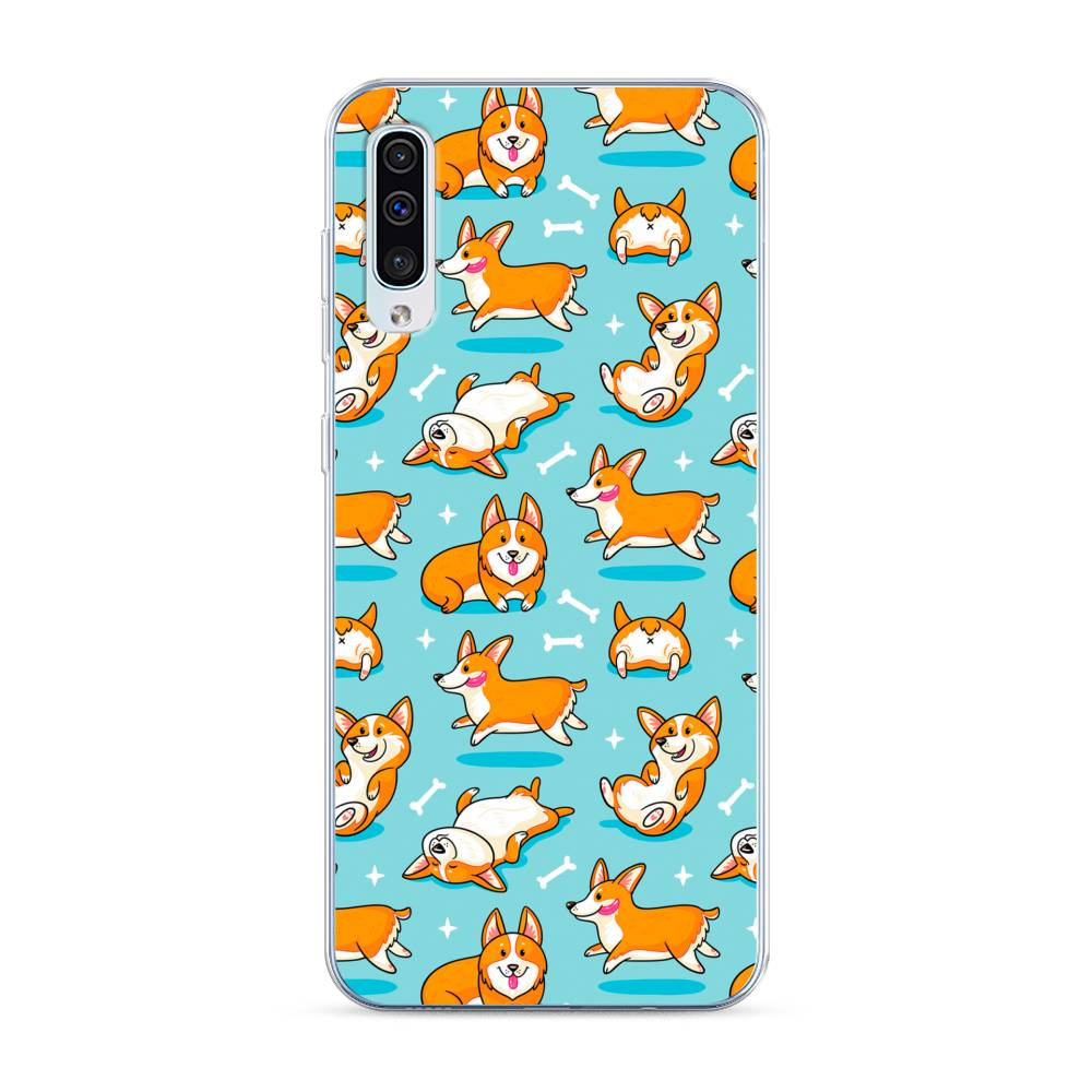 фото Чехол awog "веселые корги" для samsung galaxy a50