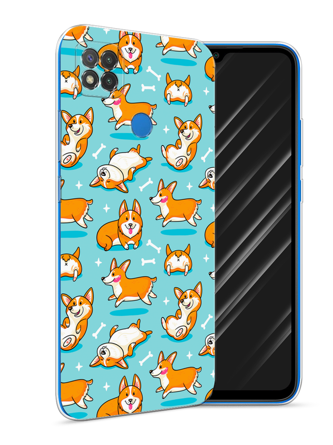 

Чехол Awog на Xiaomi Redmi 9C "Веселые корги", Разноцветный, 39050-2