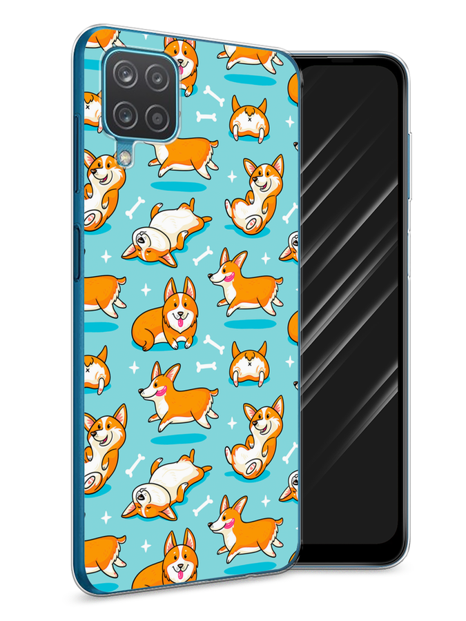 

Чехол Awog на Samsung Galaxy A12 / Самсунг A12 "Веселые корги", Разноцветный, 2101650-2
