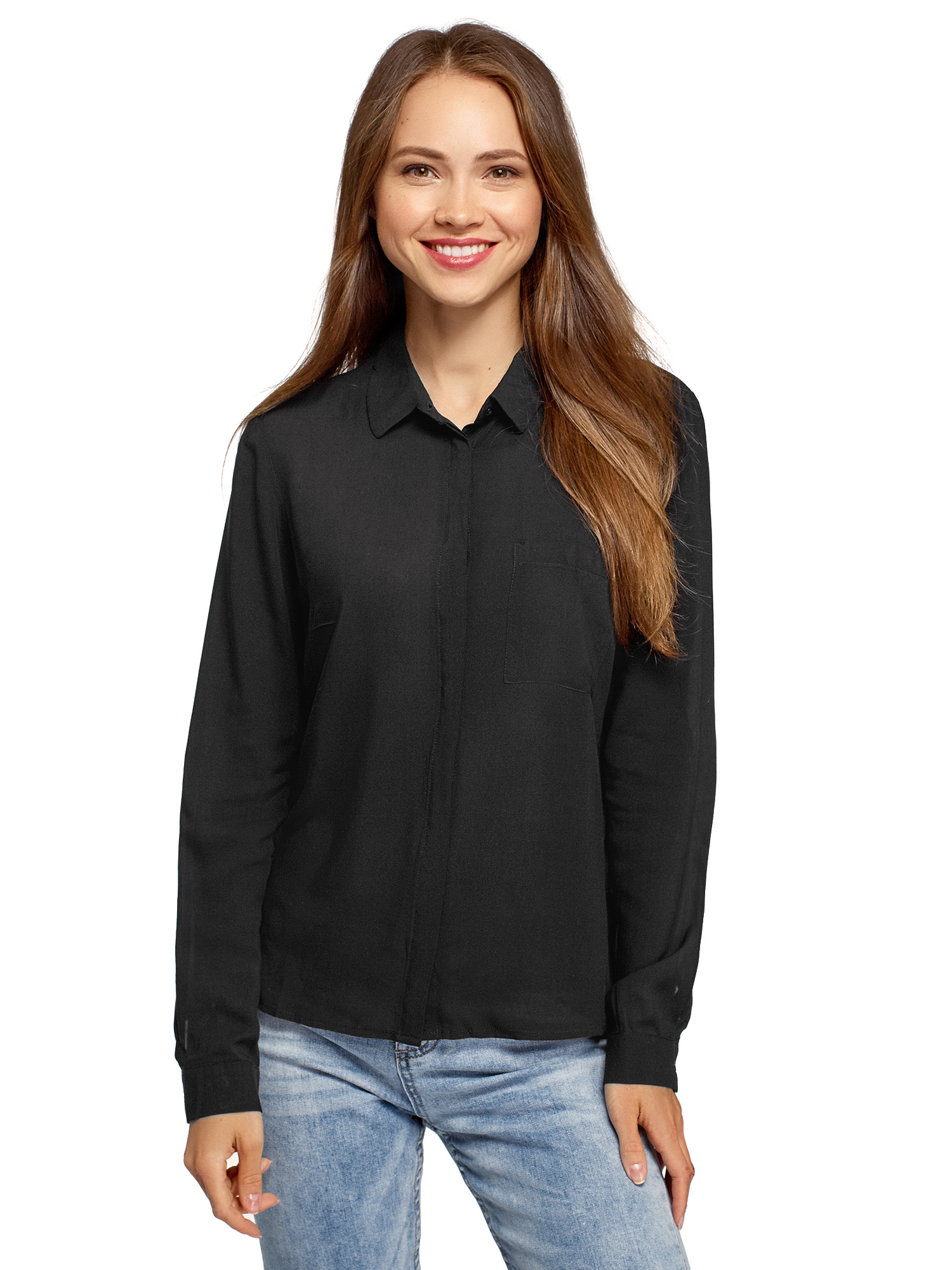 

Блуза женская oodji 11401275 черная 36/170, 11401275