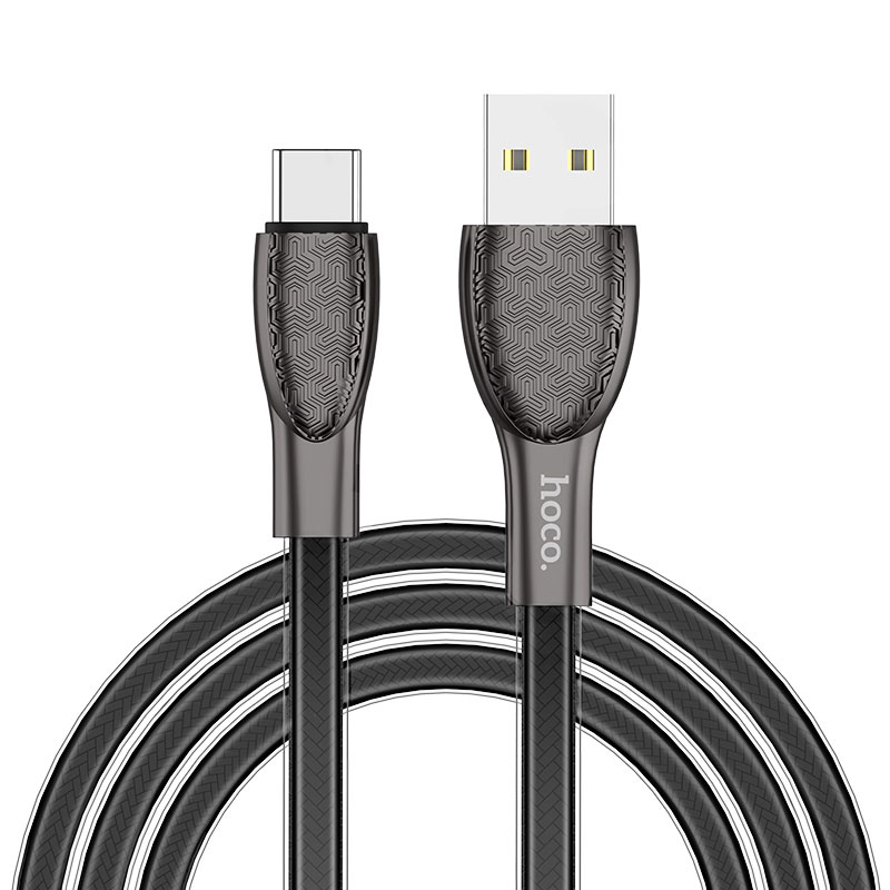 

Кабель Hoco U52 USB-Type-C 1.2м черный, U52