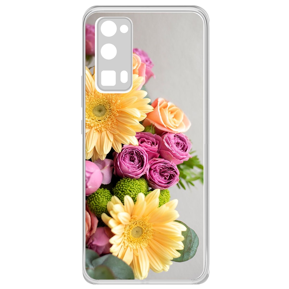 фото Чехол-накладка krutoff clear case букет для honor 30 pro+/30 pro