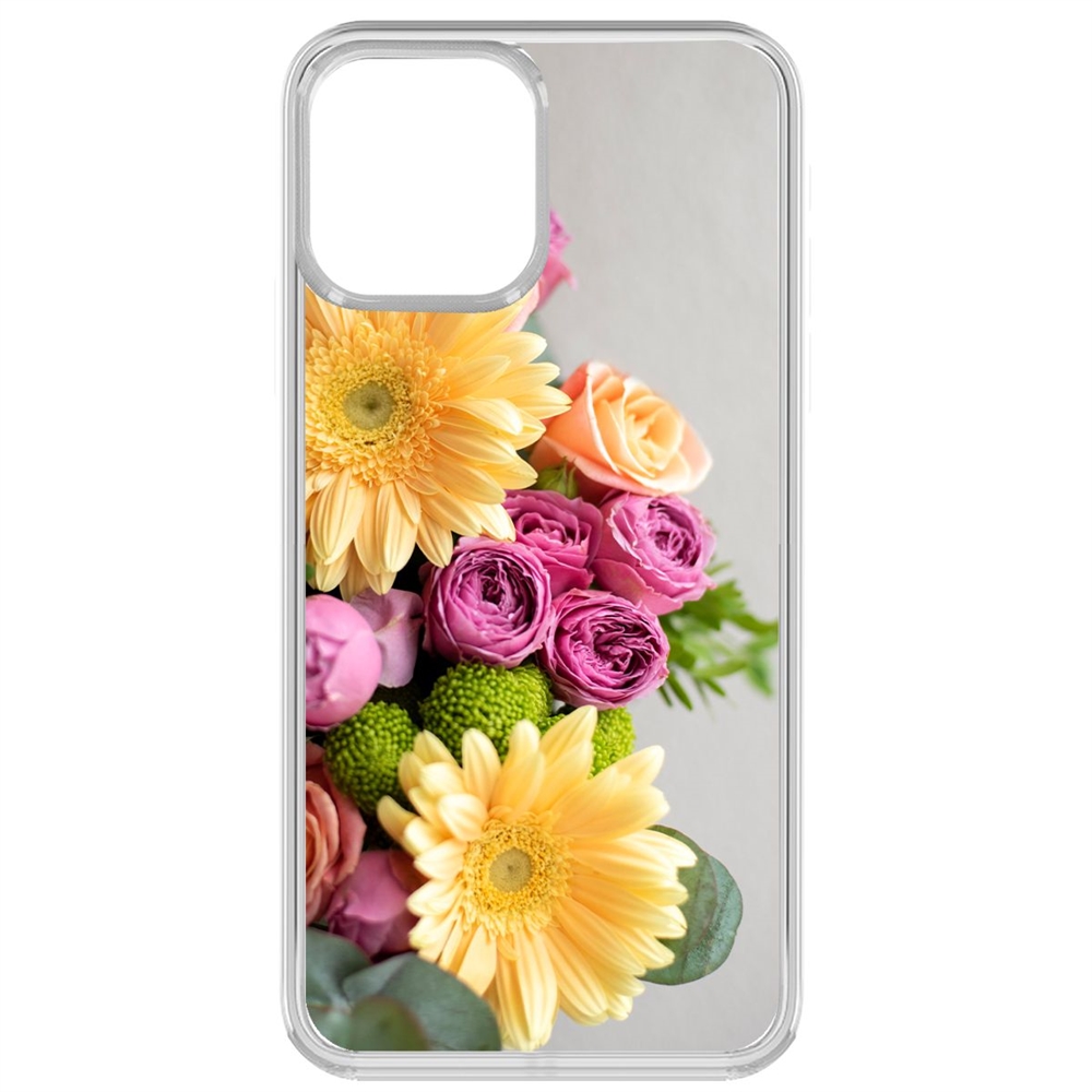 фото Чехол-накладка krutoff clear case букет для iphone 13 pro