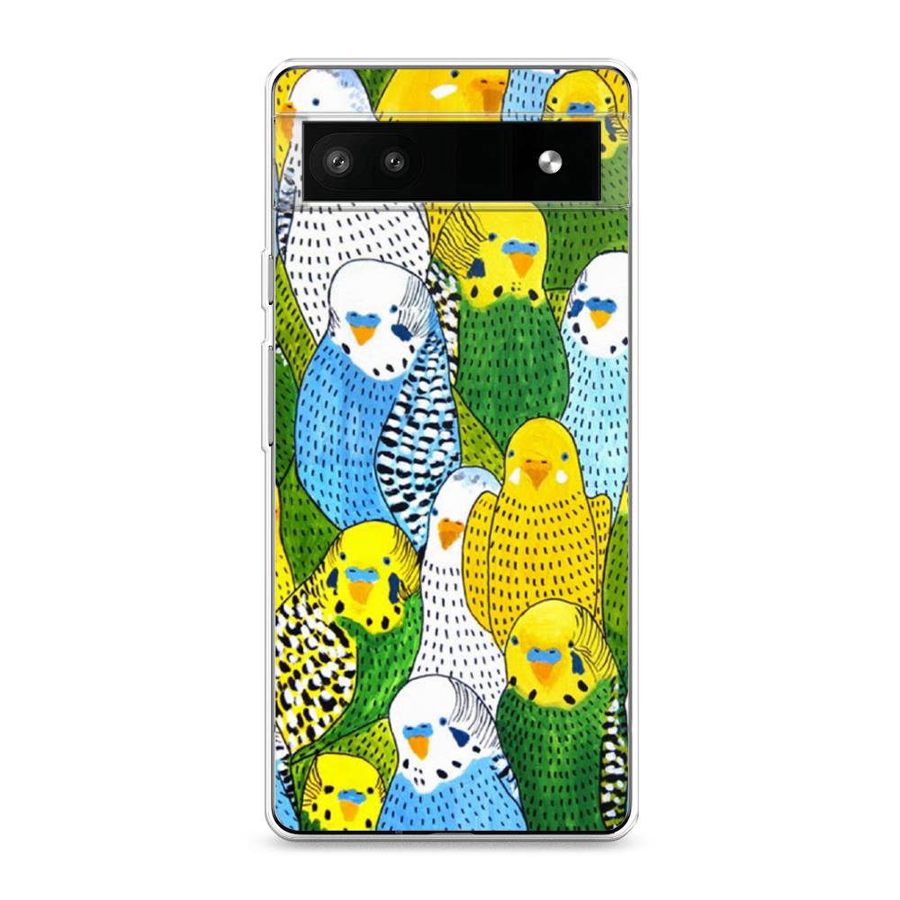 

Чехол Awog на Google Pixel 6A "Попугаи", Разноцветный, 271150-1