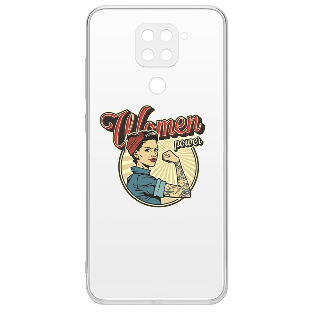 фото Чехол-накладка krutoff clear case women power для xiaomi redmi note 9