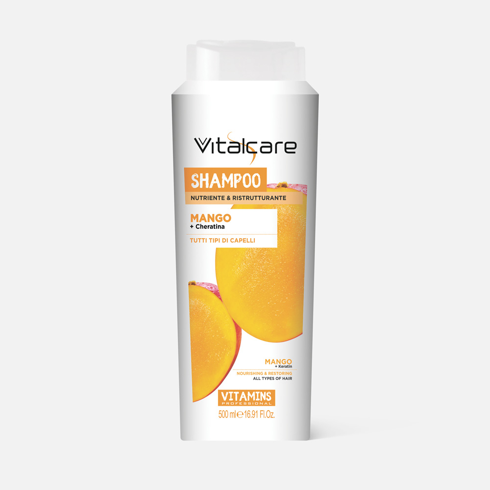 Шампунь Vitalcare Vitamins Mango питание и блеск волос с манго и кератином 500 мл