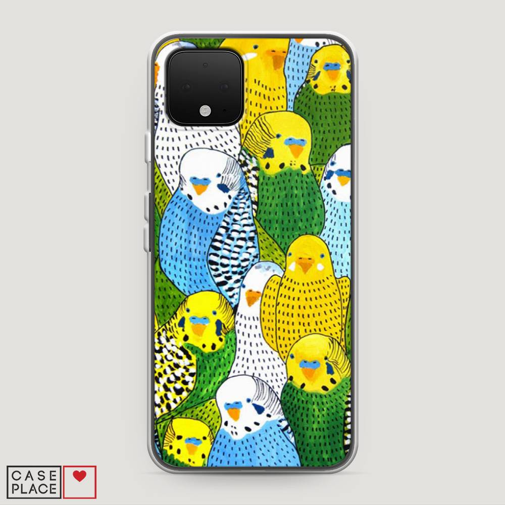 

Чехол Awog на Google Pixel 4 "Попугаи", Разноцветный, 270250-1