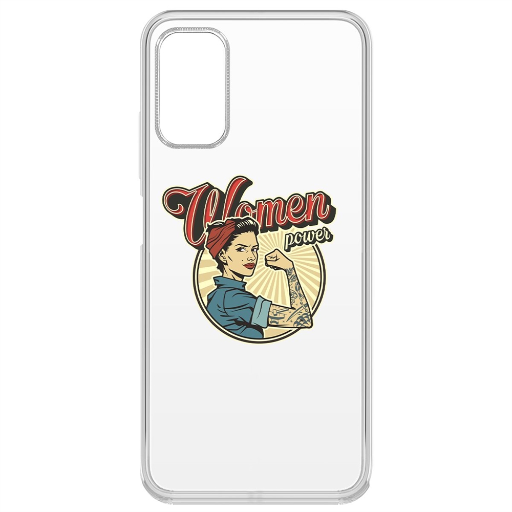 фото Чехол-накладка krutoff clear case women power для xiaomi redmi note 10t/ poco m3 pro