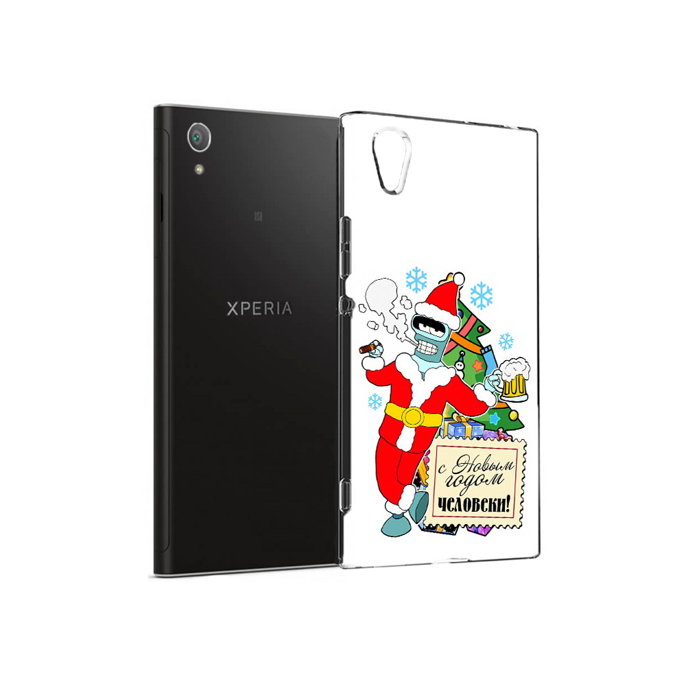 

Чехол MyPads Tocco для Sony Xperia XA1 Plus С новым годом человеки (PT77220.224.150), Прозрачный, Tocco