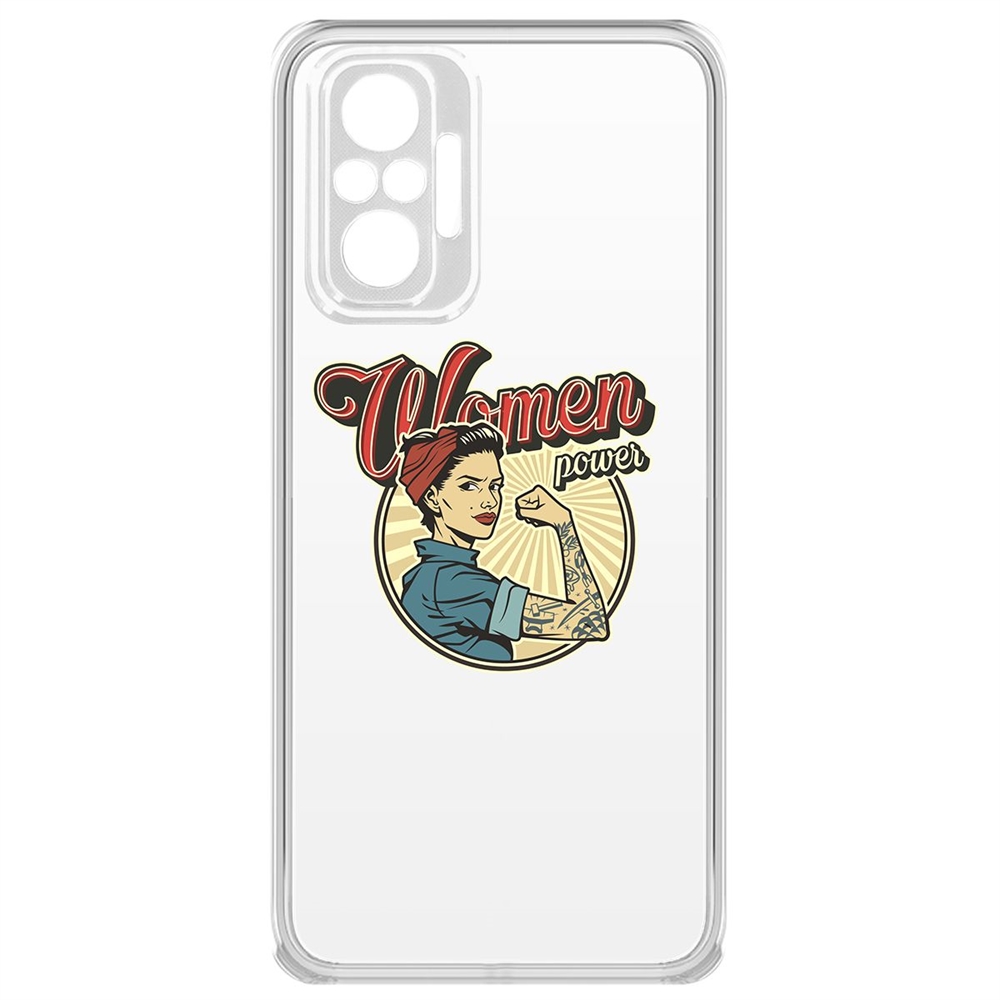 фото Чехол-накладка krutoff clear case women power для xiaomi redmi note 10 pro