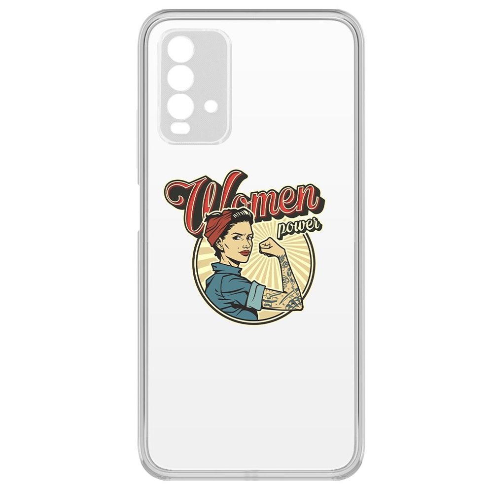 фото Чехол-накладка krutoff clear case women power для xiaomi redmi 9t