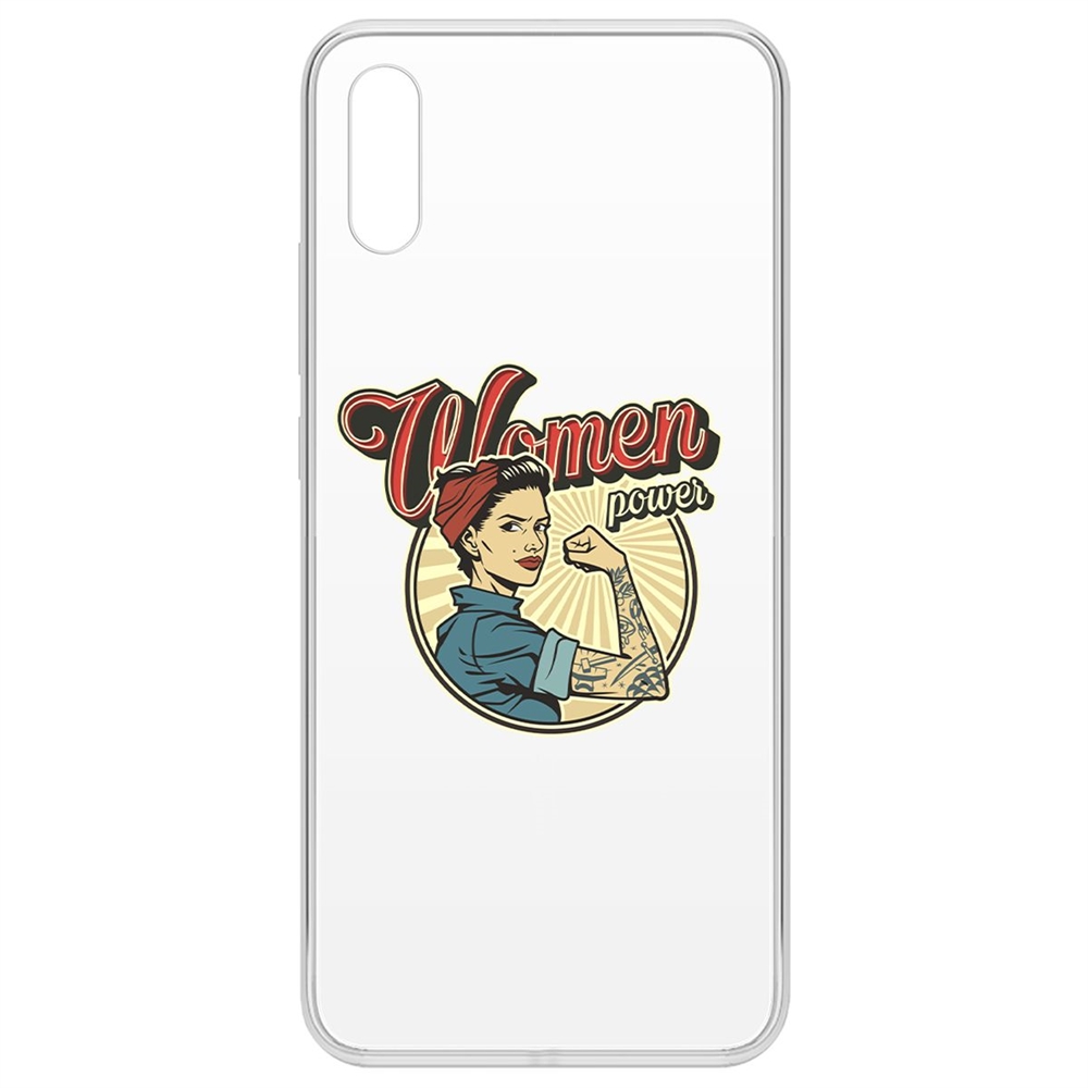 фото Чехол-накладка krutoff clear case women power для xiaomi redmi 9a