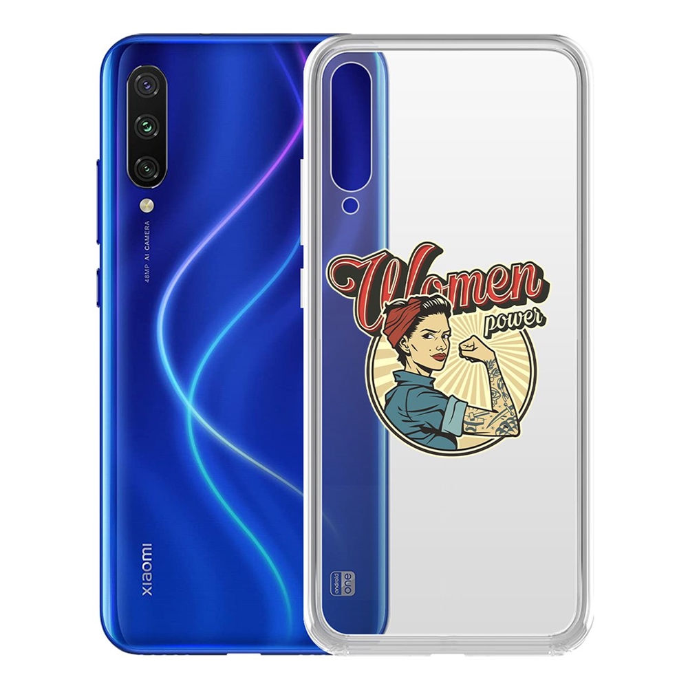 фото Чехол-накладка krutoff clear case women power для xiaomi mi a3