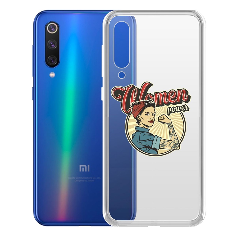 фото Чехол-накладка krutoff clear case women power для xiaomi mi 9 se