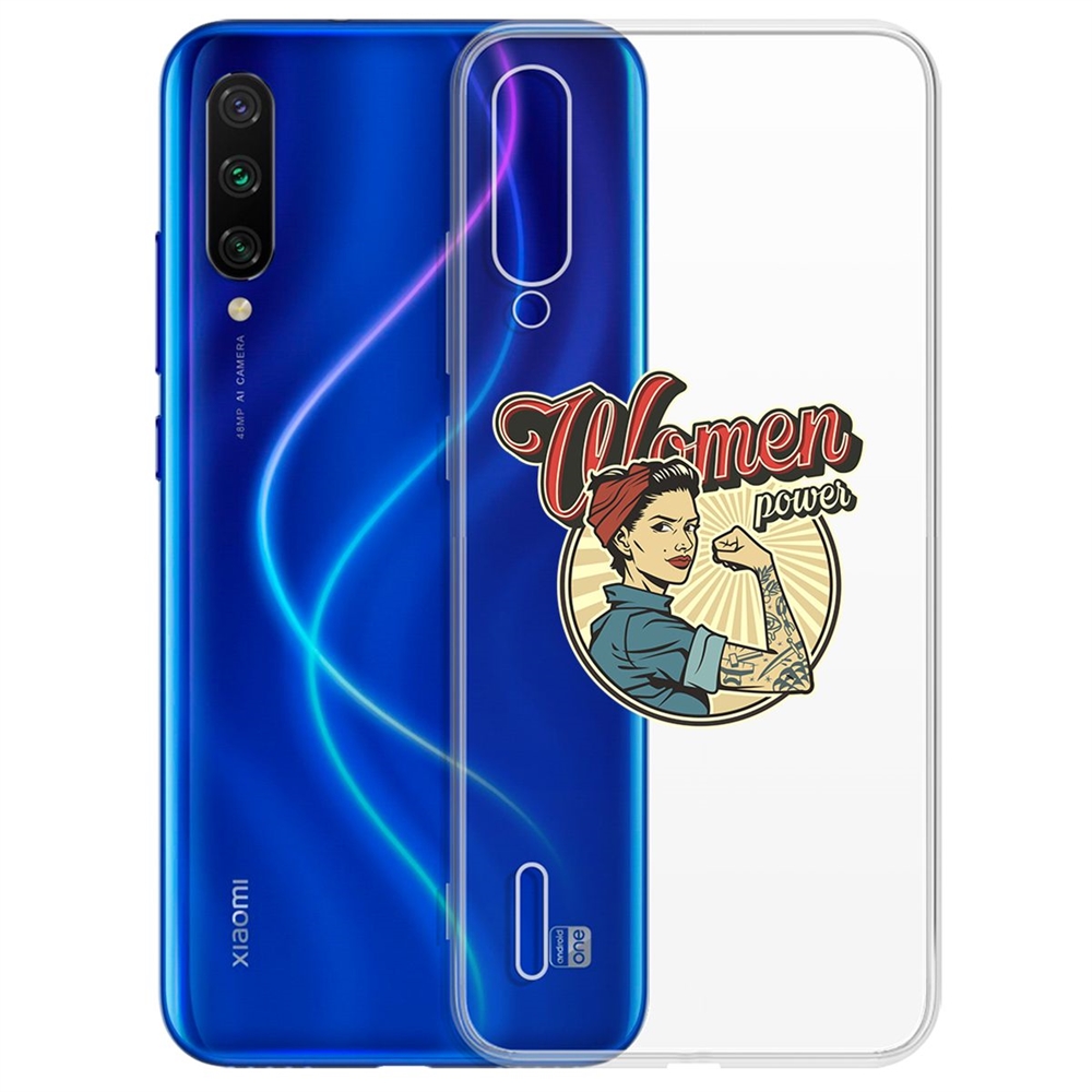 фото Чехол-накладка krutoff clear case women power для xiaomi mi 9 lite