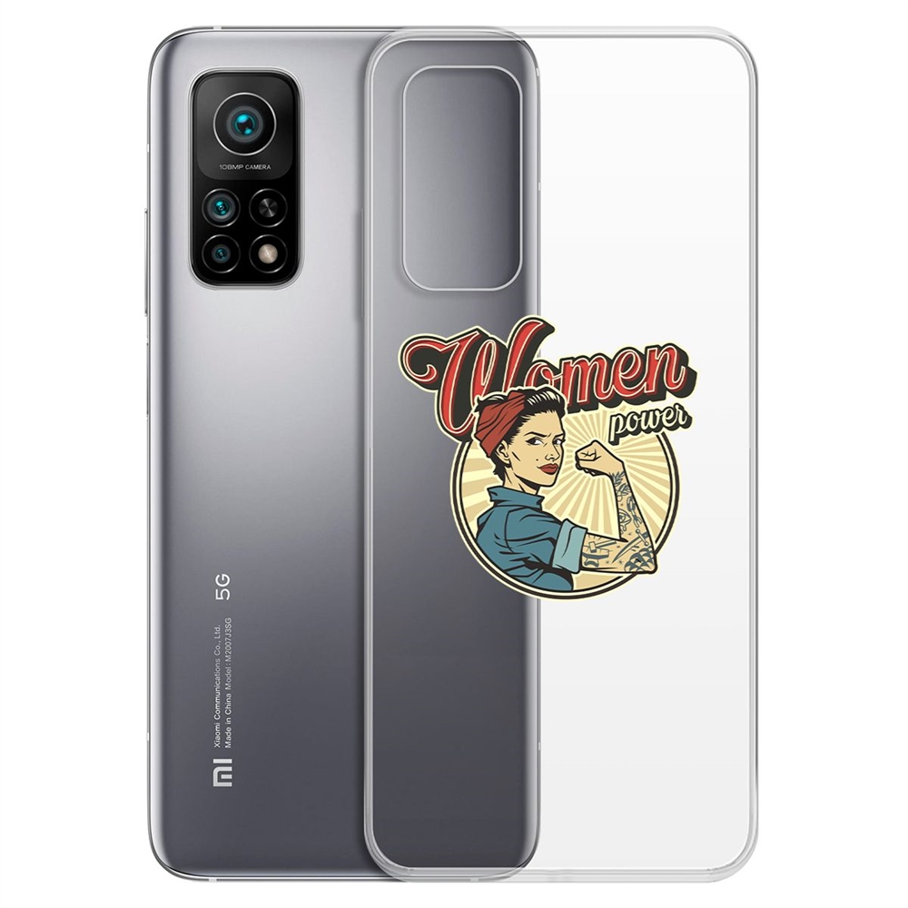 фото Чехол-накладка krutoff clear case women power для xiaomi mi 10t/mi 10t pro