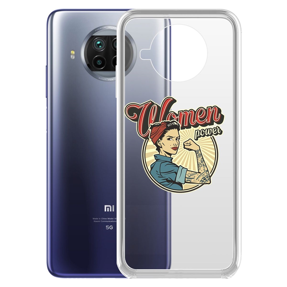 фото Чехол-накладка krutoff clear case women power для xiaomi mi 10t lite