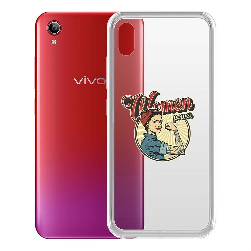 фото Чехол-накладка krutoff clear case women power для vivo y91c