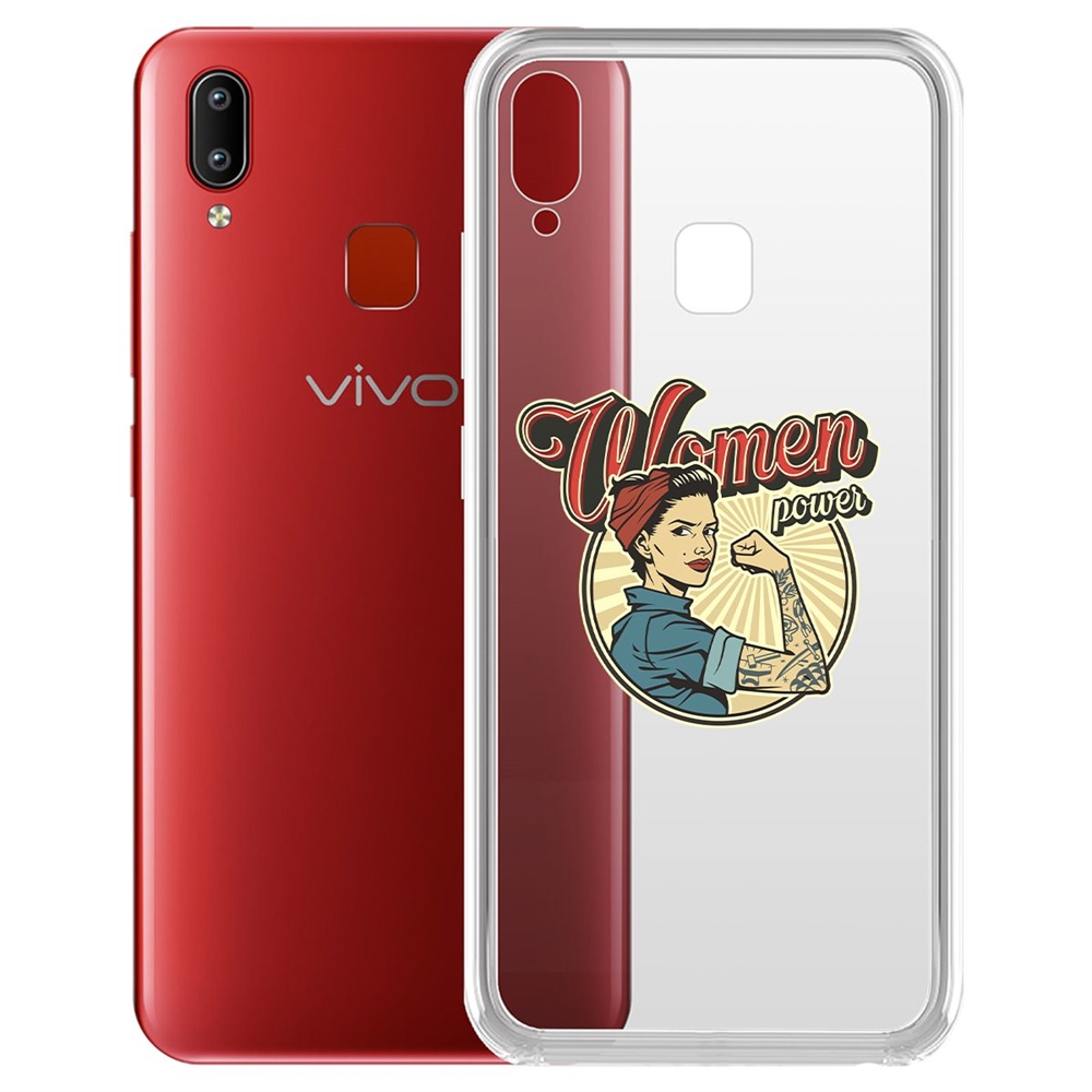 фото Чехол-накладка krutoff clear case women power для vivo y91/y91i/y93/y95