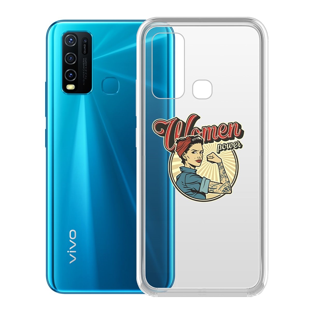 фото Чехол-накладка krutoff clear case women power для vivo y30