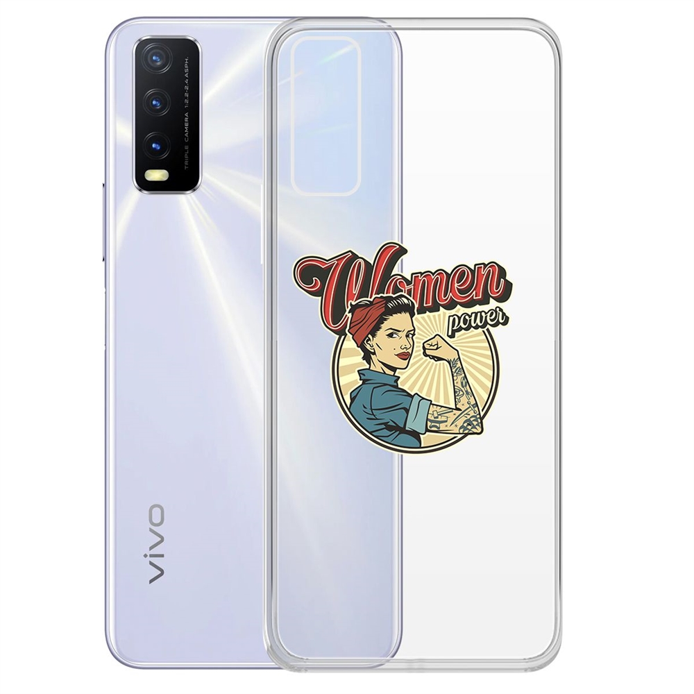 фото Чехол-накладка krutoff clear case women power для vivo y20