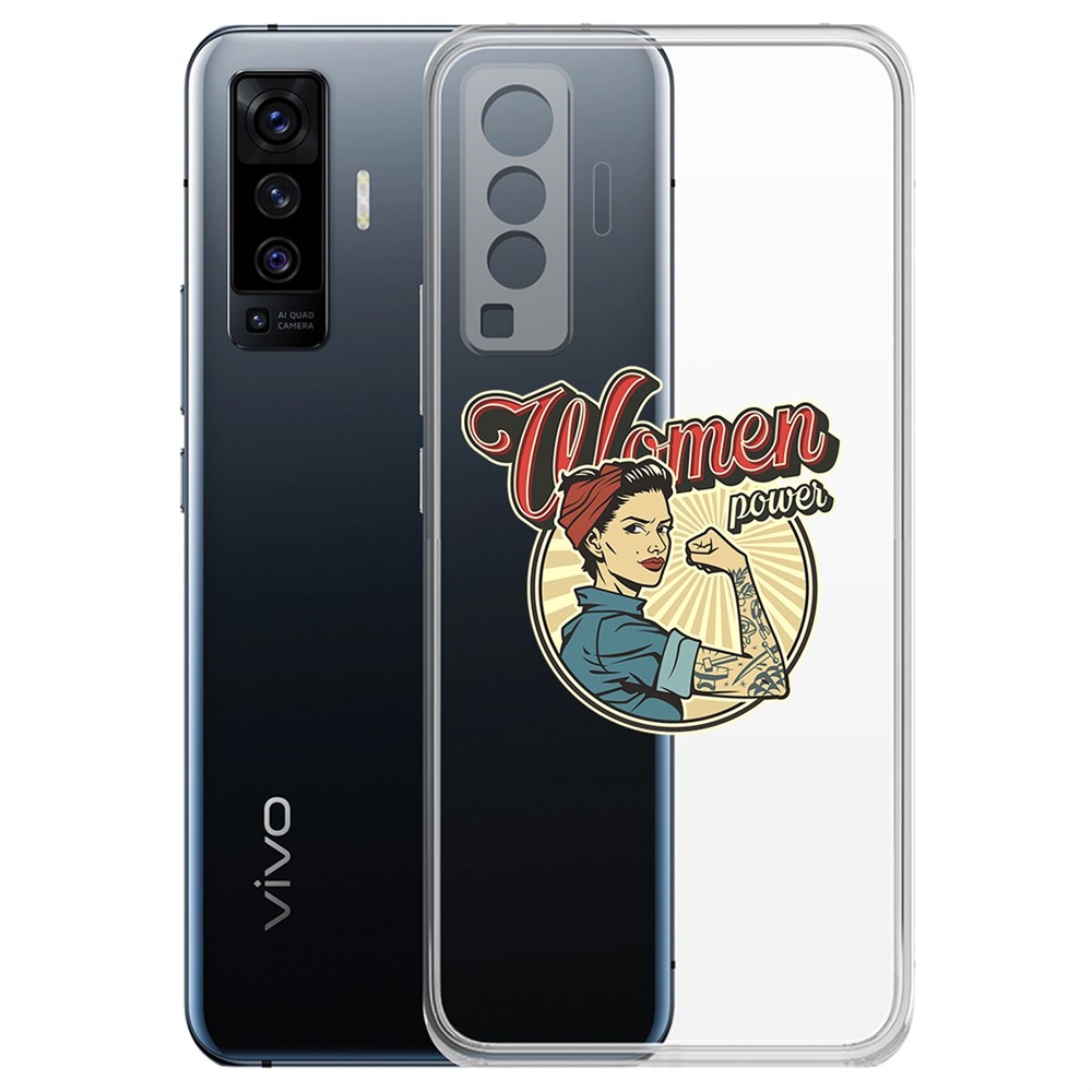 фото Чехол-накладка krutoff clear case women power для vivo x50 pro