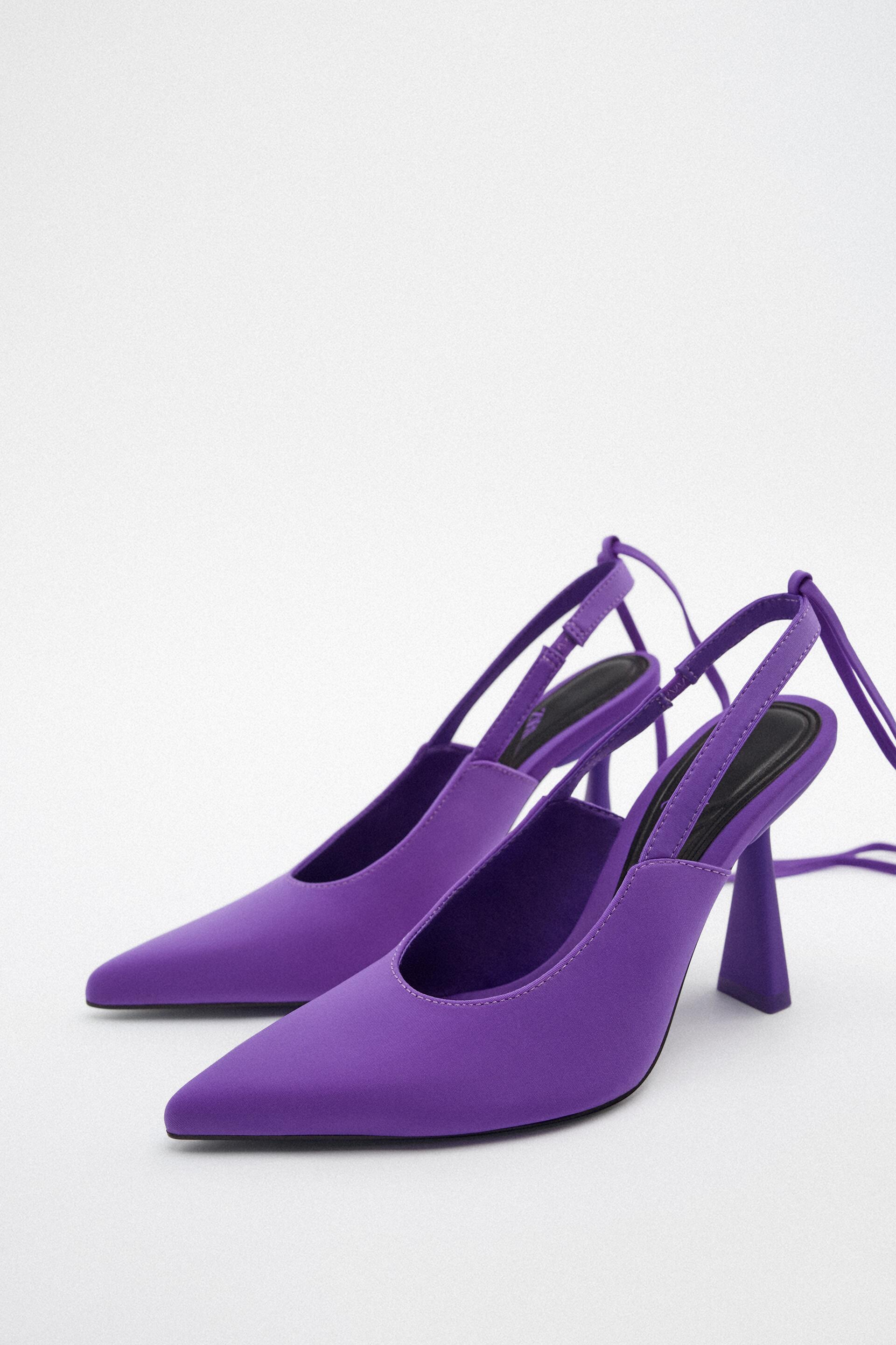 Туфли женские ZARA 13209010 фиолетовые 42 RU (доставка из-за рубежа)