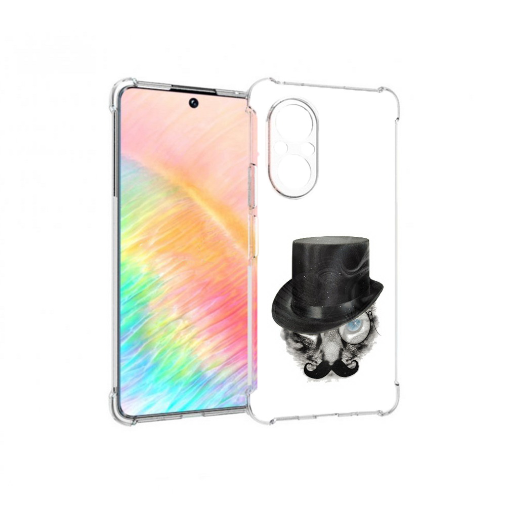 

Чехол MyPads Tocco для Honor 50 SE интелегентный кот (PT223907.20.378), Прозрачный, Tocco