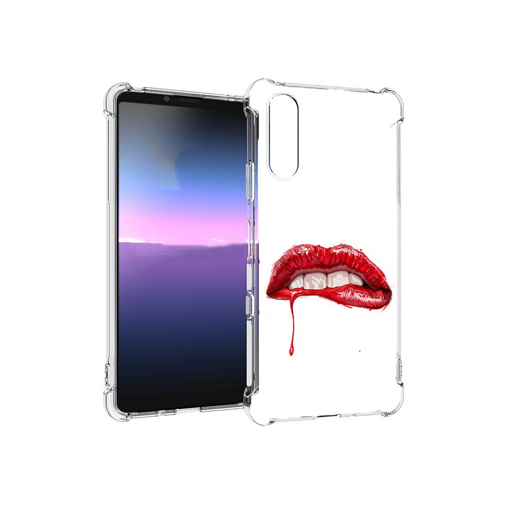 

Чехол MyPads Tocco для Sony Xperia 10 III яркие красные губы (PT161504.223.706), Прозрачный, Tocco