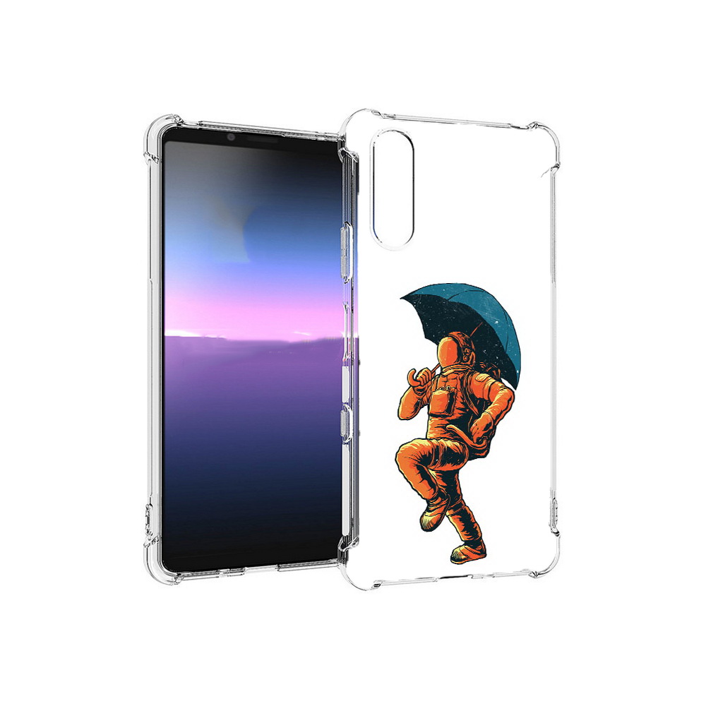 

Чехол MyPads Tocco для Sony Xperia 10 III шагающий космонавт с зонтом (PT161504.223.695), Прозрачный, Tocco