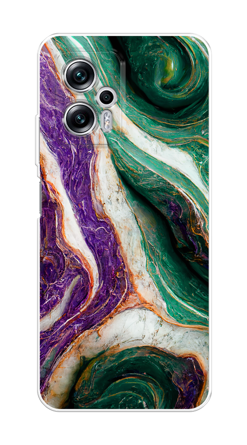 

Чехол на Xiaomi Poco X4 GT/Redmi Note 11T Pro "Фиолетово-зеленый мрамор", Зеленый;фиолетовый, 315250-1