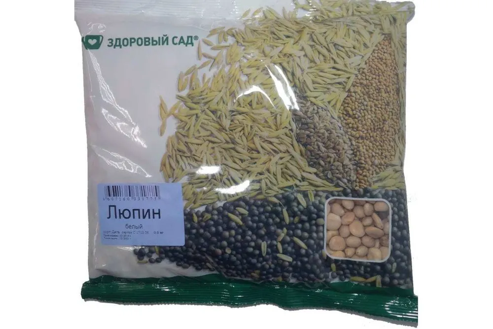 

Люпин белый Здоровый сад (пак.0,5кг.)