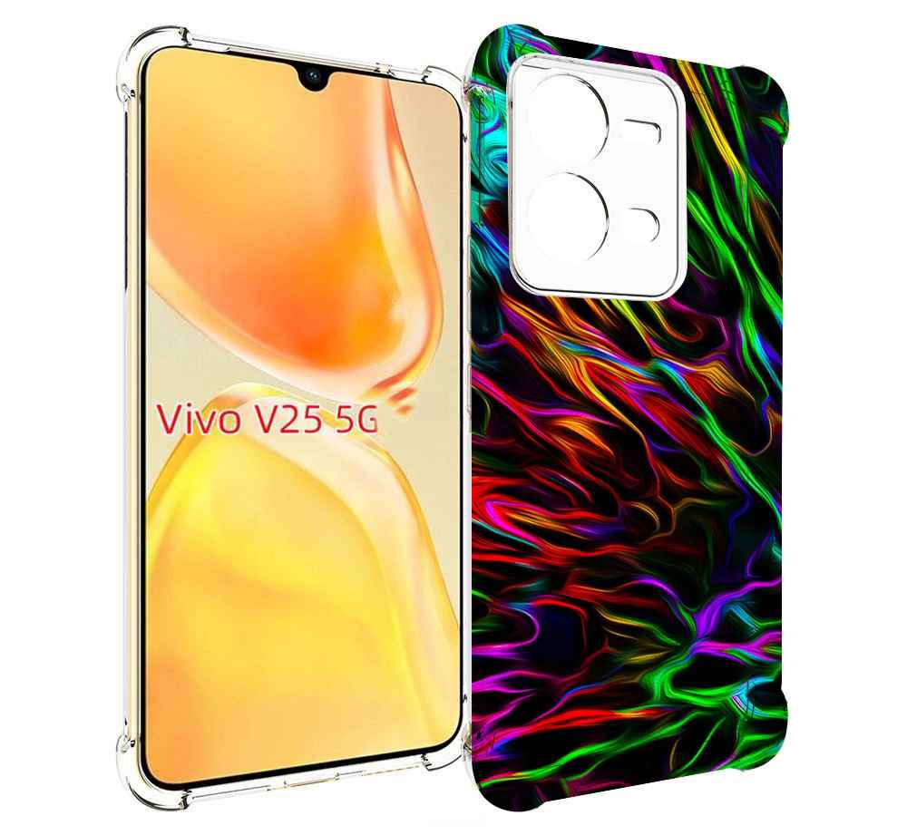 

Чехол MyPads Бензин для Vivo V25 5G / V25e, Прозрачный, Tocco