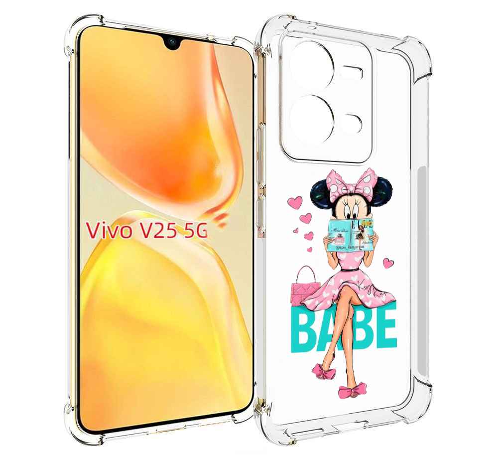 

Чехол MyPads Бейби-микки для Vivo V25 5G / V25e, Прозрачный, Tocco