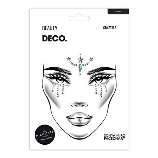 Кристаллы для лица и тела DECO. Miami Tattoos Crystals Stellar кристаллы для лица и тела deco face crystals by miami tattoos stellar