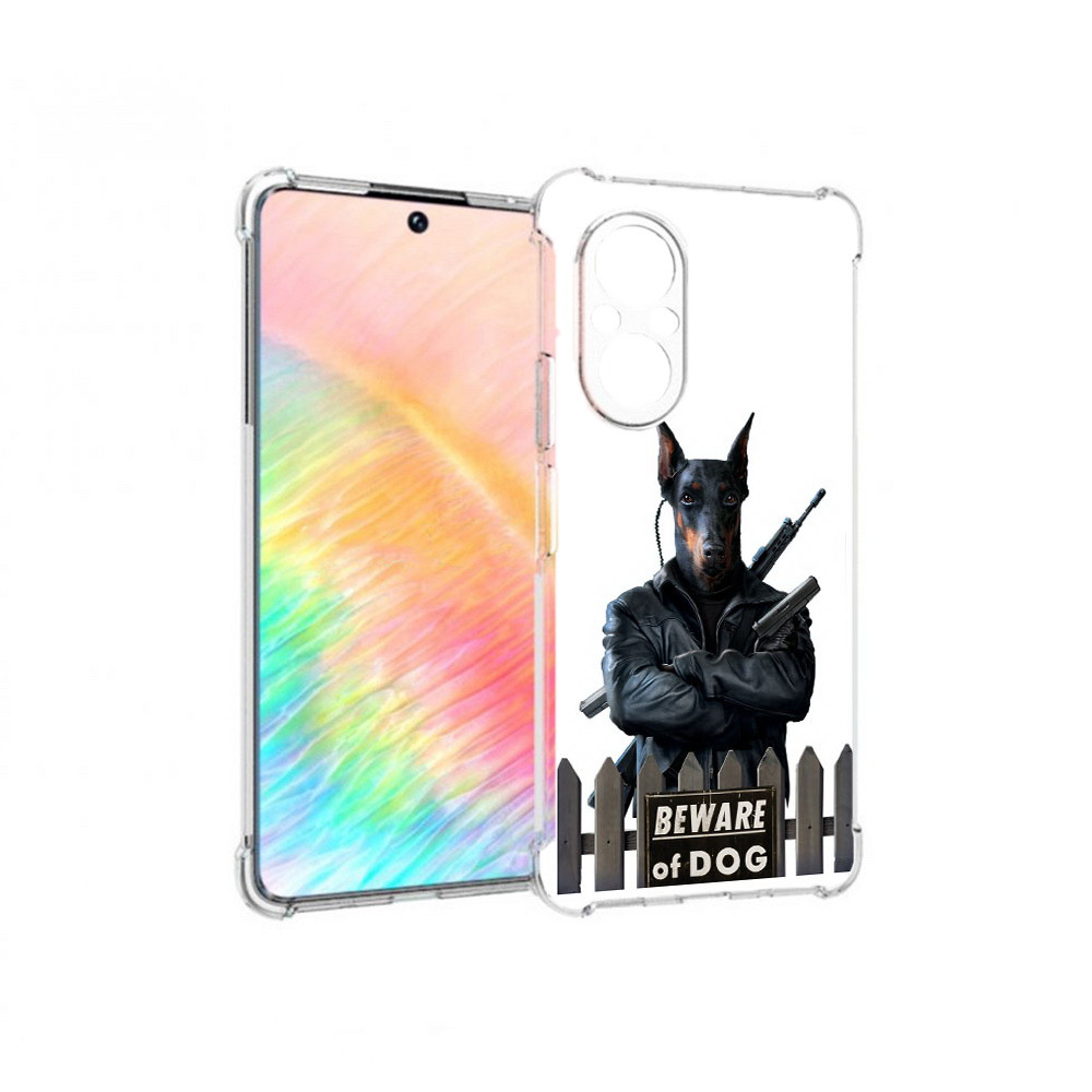 

Чехол MyPads Tocco для Honor 50 SE доберман (PT223907.20.332), Прозрачный, Tocco