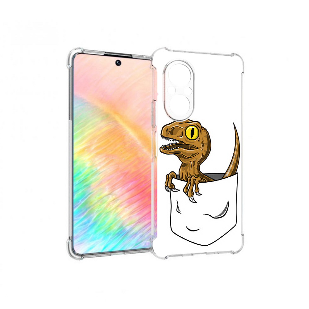 

Чехол MyPads Tocco для Honor 50 SE динозавр в кармане (PT223907.20.327), Прозрачный, Tocco