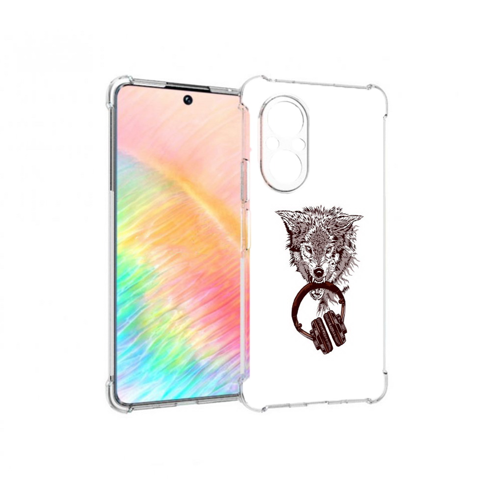 

Чехол MyPads Tocco для Honor 50 SE дикий волк (PT223907.20.325), Прозрачный, Tocco
