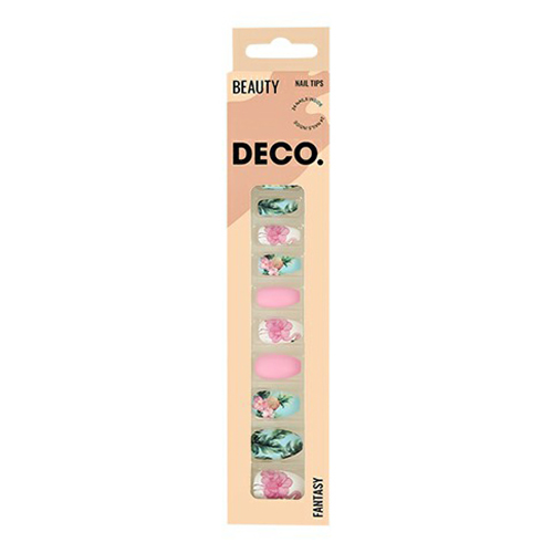 Набор накладных ногтей DECO. Fantasy Tropic с клеевыми стикерами 48 шт балерина