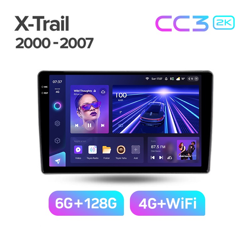 Магнитола TEYES NISSAN X-TRAIL T30 2000-2007 г CC3 2K 6128ГБ 4289000₽