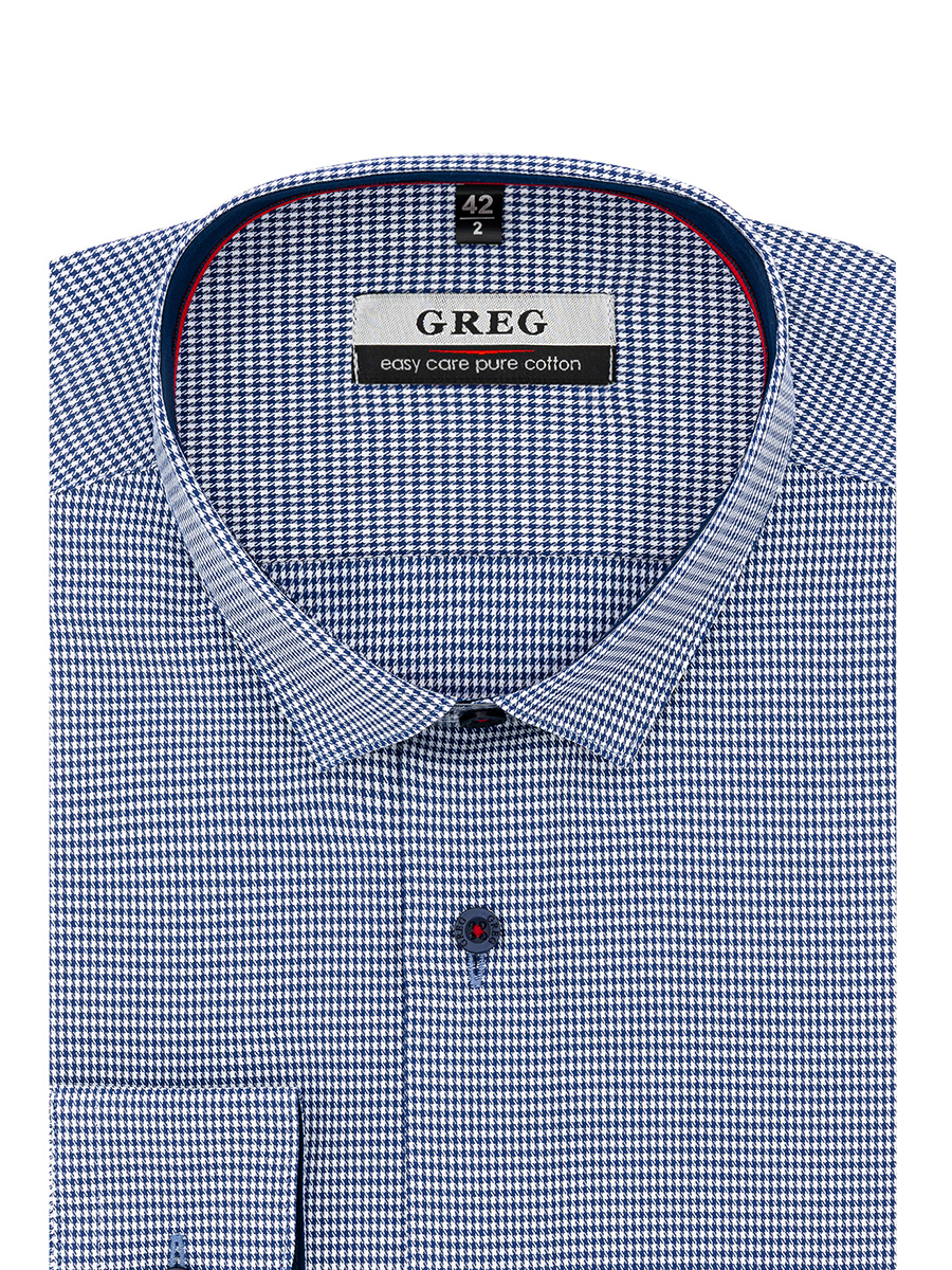 

Рубашка мужская Greg 01-00014739 голубая 40, Голубой, 01-00014739