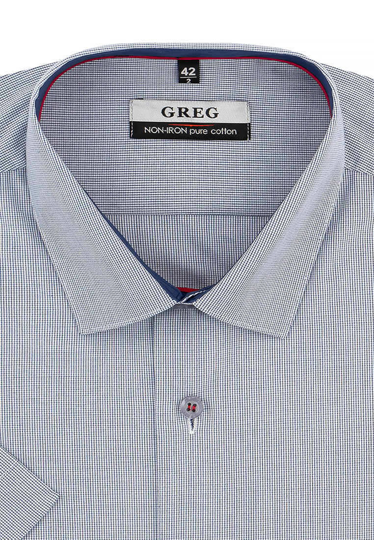 

Рубашка мужская Greg 01-00013649 синяя 39, Синий, 01-00013649