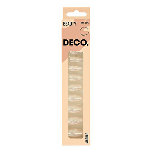 

Набор накладных ногтей DECO. Marble Nude с клеевыми стикерами 48 шт, Бежевый