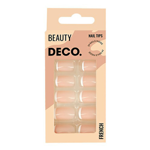 

Набор накладных ногтей DECO. French Pink с клеевыми стикерами 48 шт, Розовый