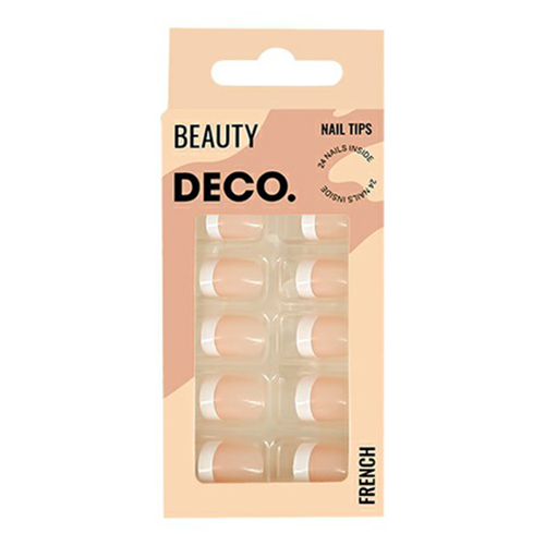 

Набор накладных ногтей DECO. French Beige с клеевыми стикерами 48 шт, Бежевый
