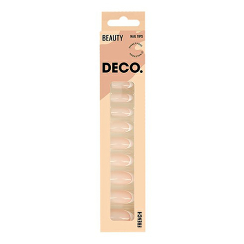 

Набор накладных ногтей DECO. French Almond с клеевыми стикерами 48 шт, Бежевый
