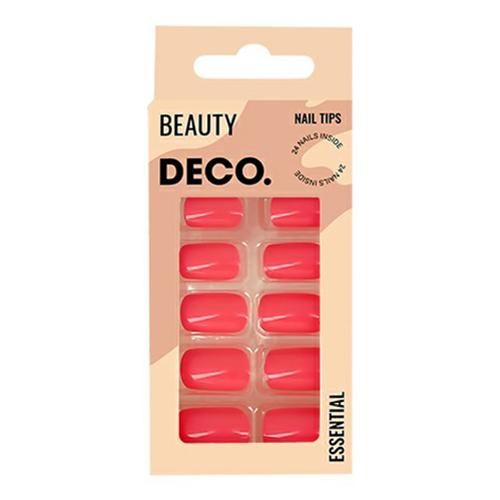 

Набор накладных ногтей DECO. Essential Pinky с клеевыми стикерами 48 шт, Розовый