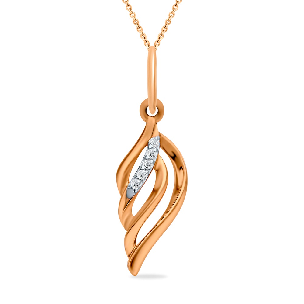

Подвеска из красного золота 585Gold 303002889, фианит, 303002889