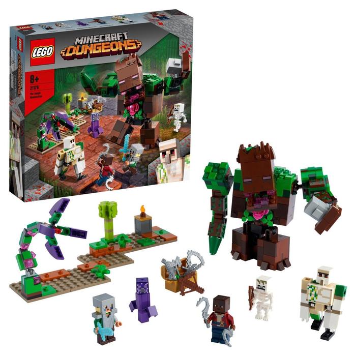 

Конструктор Lego Minecraft «Мерзость из джунглей», 489 элементов, Minecraft