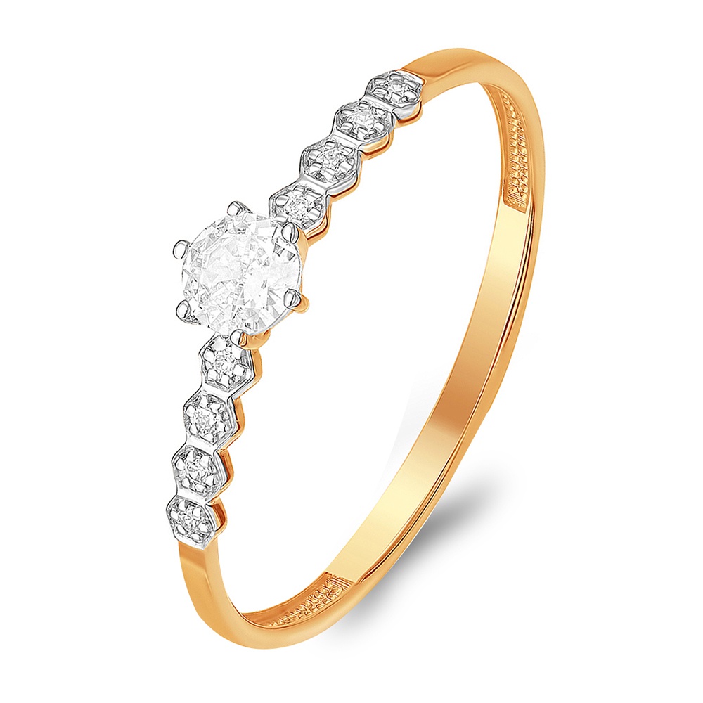 

Кольцо из золота р. , 585Gold 301011708, фианит, 301011708